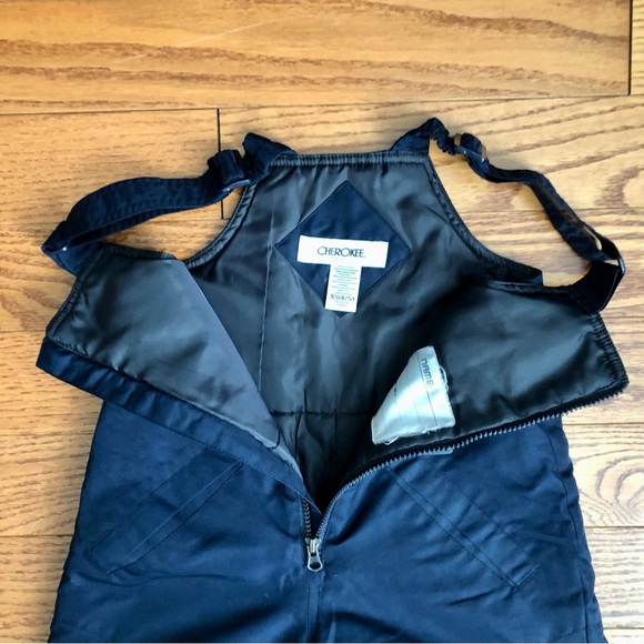 Cherokee Snowsuit Pant Snow bib Navy Blue Little Boy’s Size XS (4/5) - Picture 3 of 9